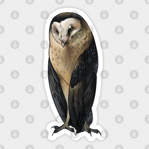 Grass Owl Sticker by Jaime Ricciardi